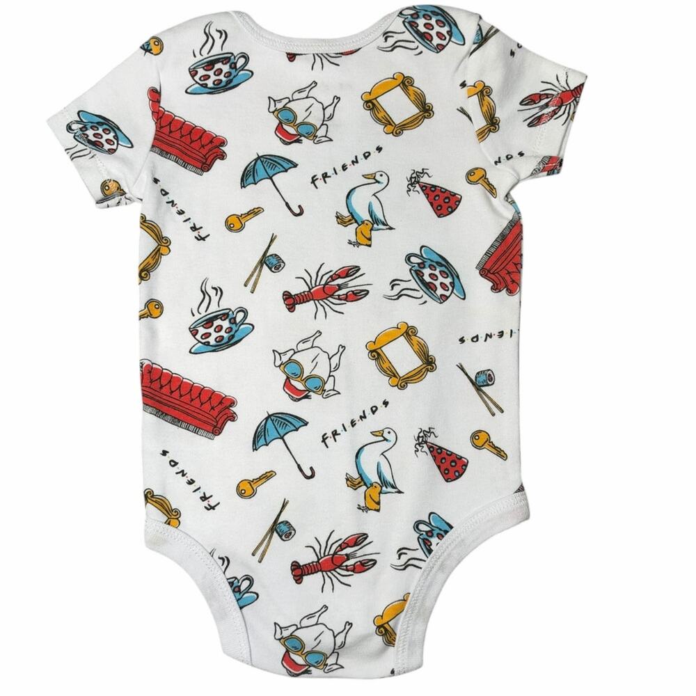 NWOT Friends Bodysuit Bundle Girls TV Show Gray Black White 12 Months - Picture 3 of 8
